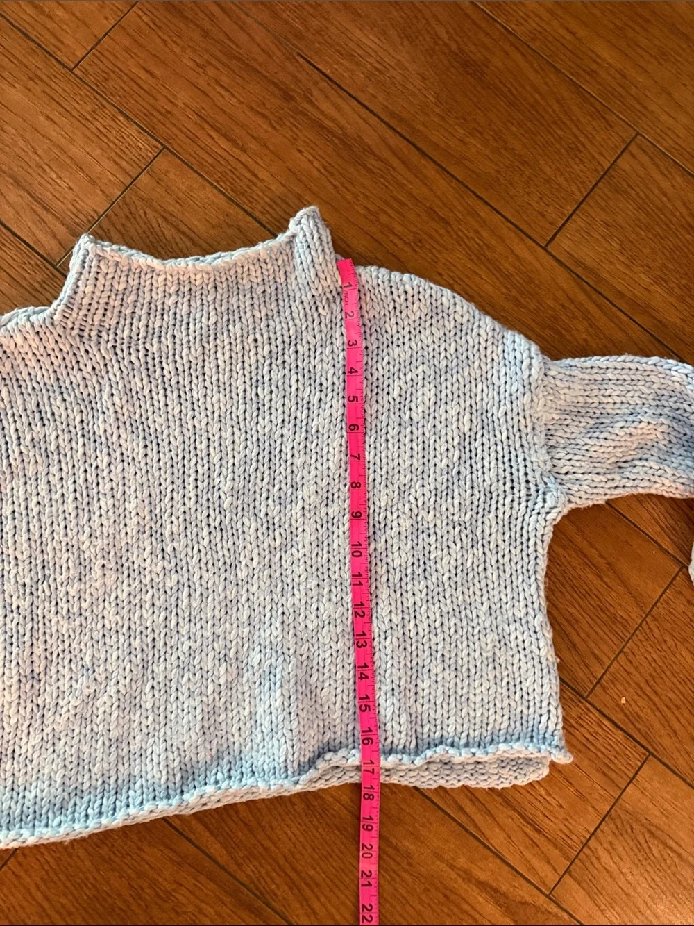 Free People Opal Roll Neck Sweater- Blue